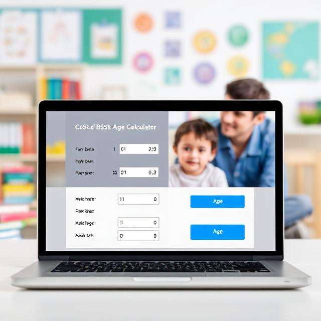 Screenshot of CBSE age calculator tool used for school admission age eligibility