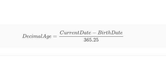 The formula for calculating your Decimal Age Calculator is simple but very smart
